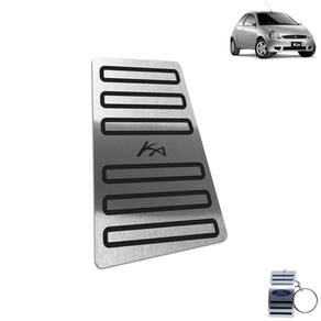 Descanso De Pé Em Aço Inox Ford Ka 1997 A 2007 Preto