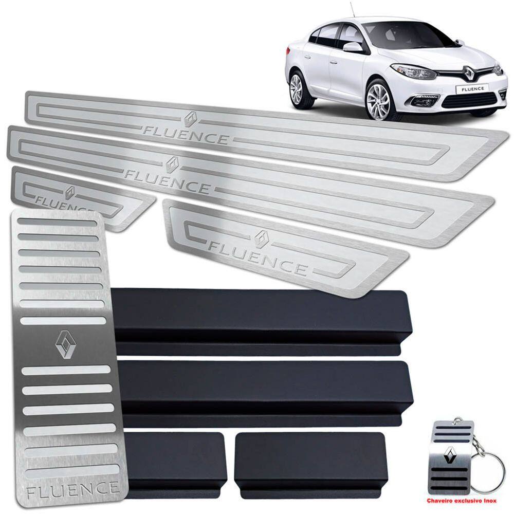 Soleiras Com Descanso Fluence 2011/2019 Prata Alto Relevo