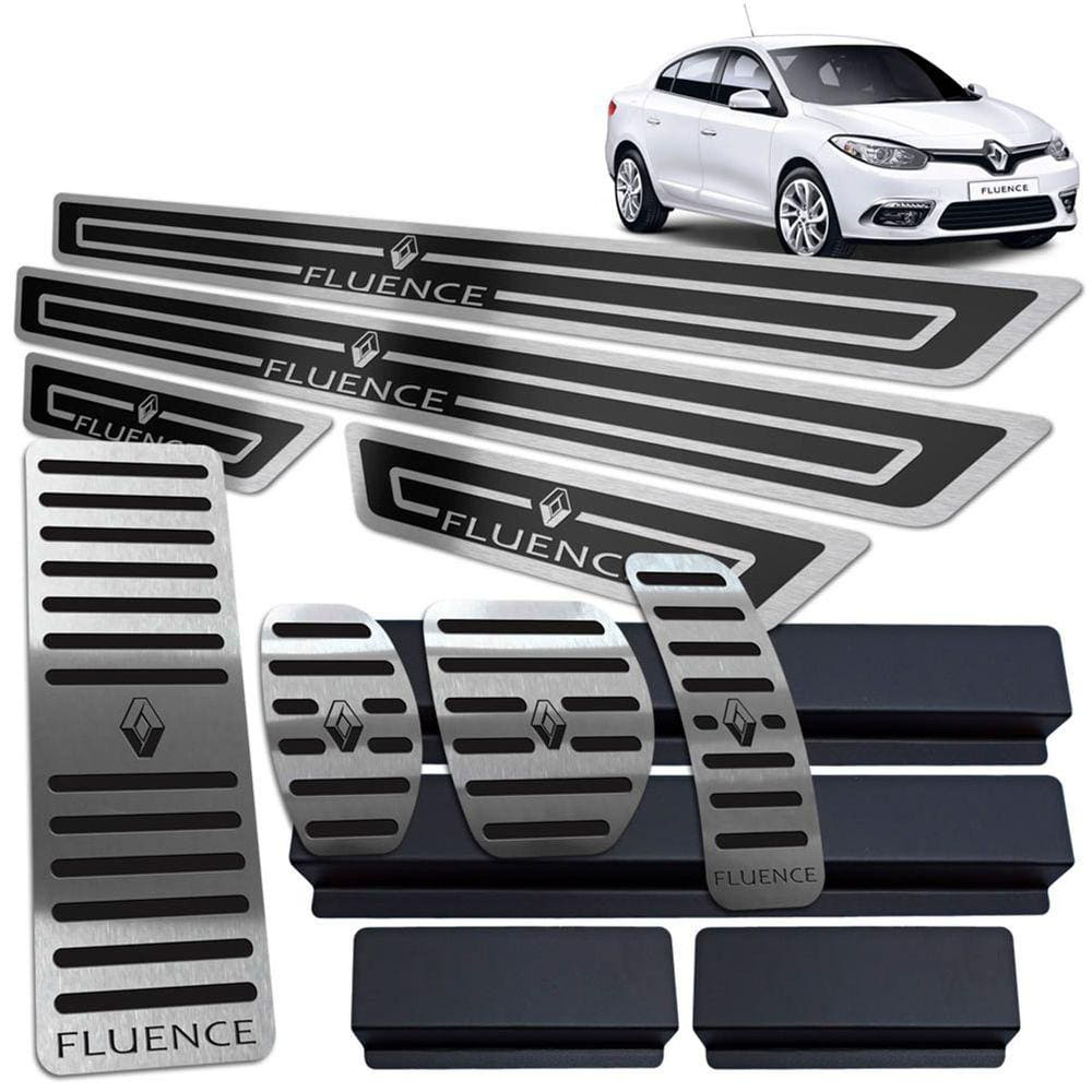 Soleira Pedaleira Descanso Fluence 2011/2019 Preto Manual AR