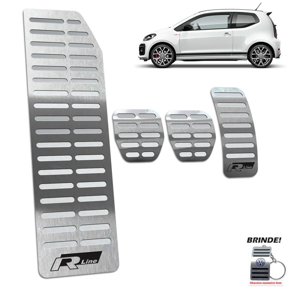 Pedaleiras + Descanso de pé Up R-Line Manual Prata