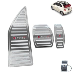 Descanso Pedaleira Auto Fiat 500 Cabrio 2012 A 2015 Prata