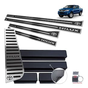 Soleira Vinil Descanso Hilux 2006 A 2012 Preto Alto Relevo