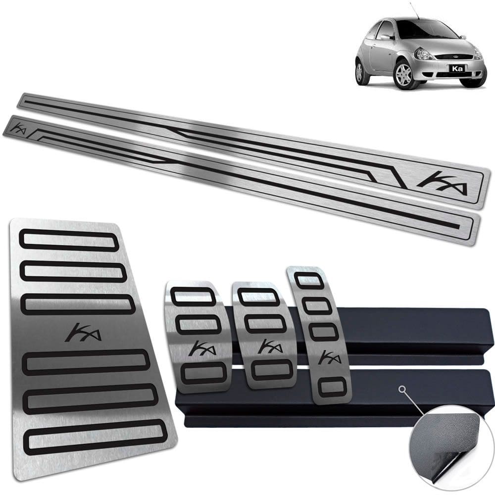 Soleira Pedaleira Descanso Ford Ka 1997 A 2007 Preto