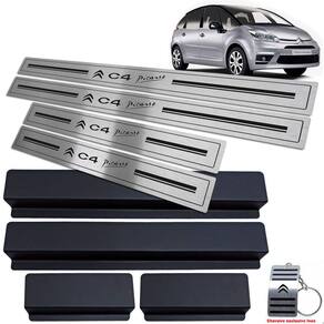 Soleira Citroen C4 Picasso 2008 A 2014 Preto Baixo Relevo