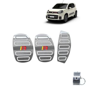 Pedaleira Manual Em Aço Inox Uno Sporting 2011 A 2018 Prata