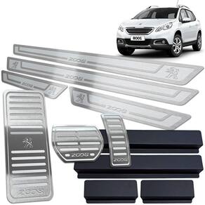Soleira Pedaleira Descanso Peugeot 2008 15/19 Auto Prata AR
