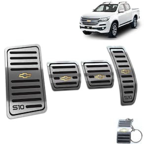 Pedaleiras Com Descanso S10 2017 A 2020 Manual Preto