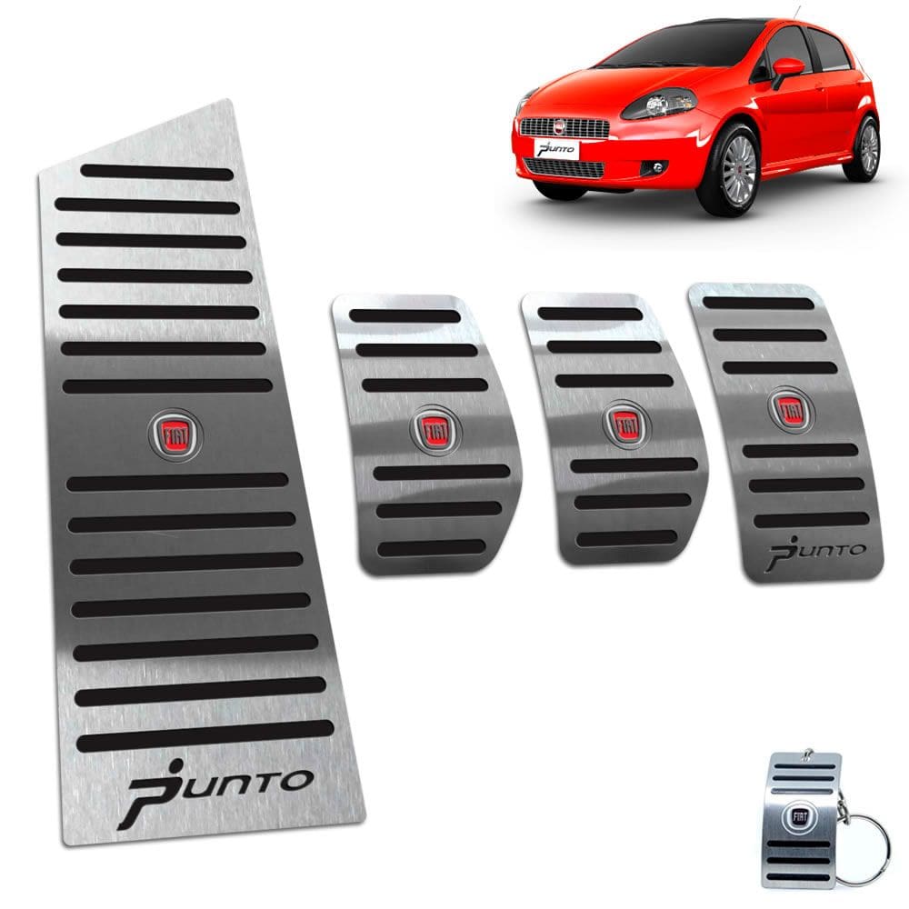 Pedaleira Manual + Descanso Fiat Punto 2007 A 2012 Preto