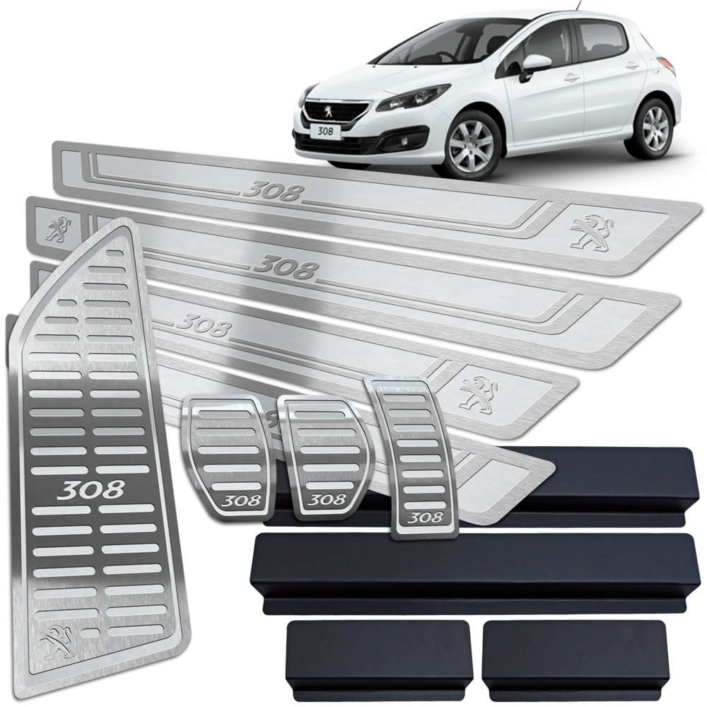 Soleira Pedaleira Descanso Peugeot 308 11/19 Manual Prata AR