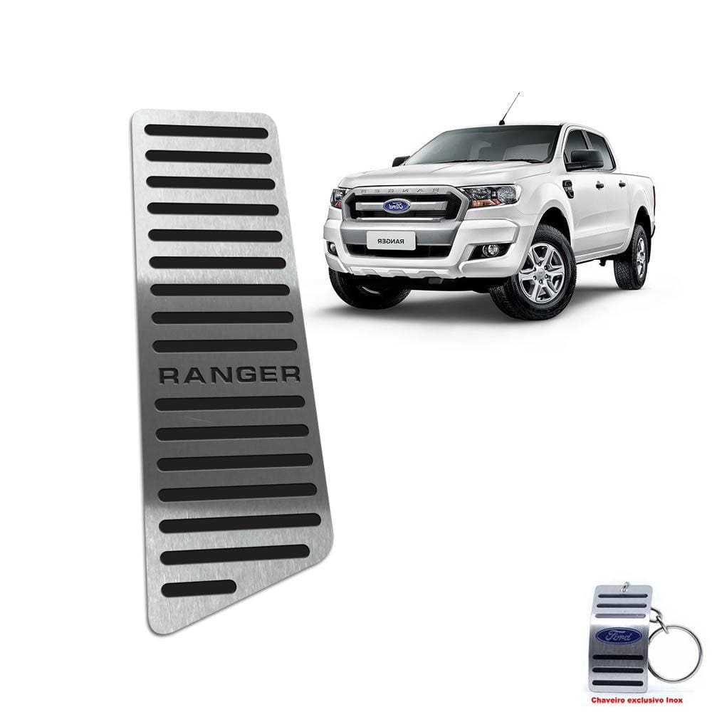 Descanso De Pé Aço Inox Ford Ranger 2017 A 2020 Preto