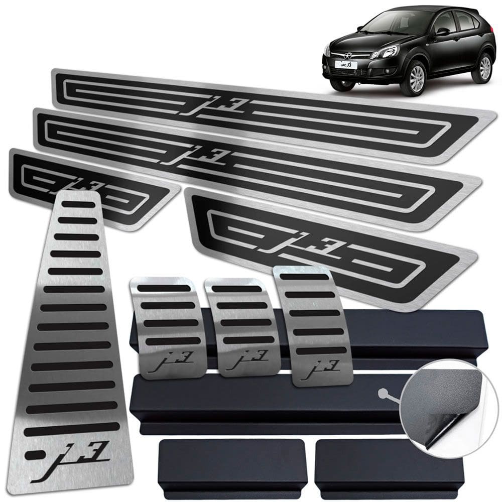 Pedaleira Manual Descanso Soleira Preto Jac J3 2010 A 2015