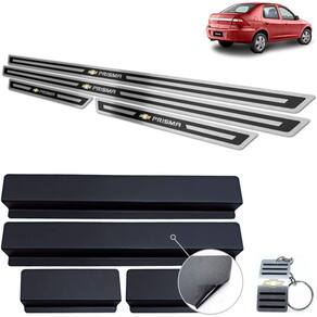 Soleira Chevrolet Prisma 2006 A 2012 Preto Alto Relevo