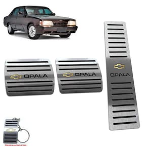 Pedaleira Manual Chevrolet Opala 1980 A 1992 Aço Inox Preto