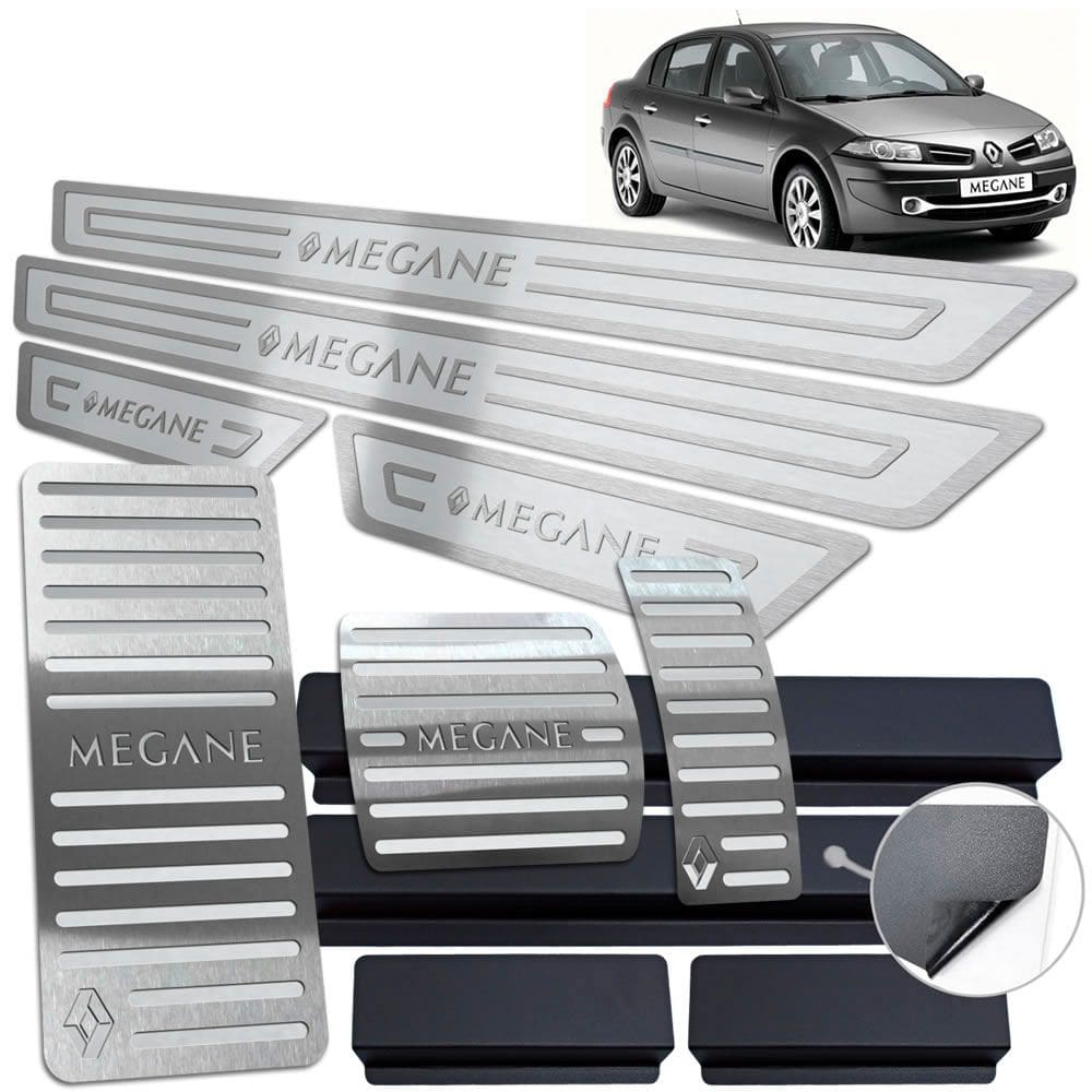Soleira Pedaleira Descanso Megane 2006 A 2011 Auto Prata AR