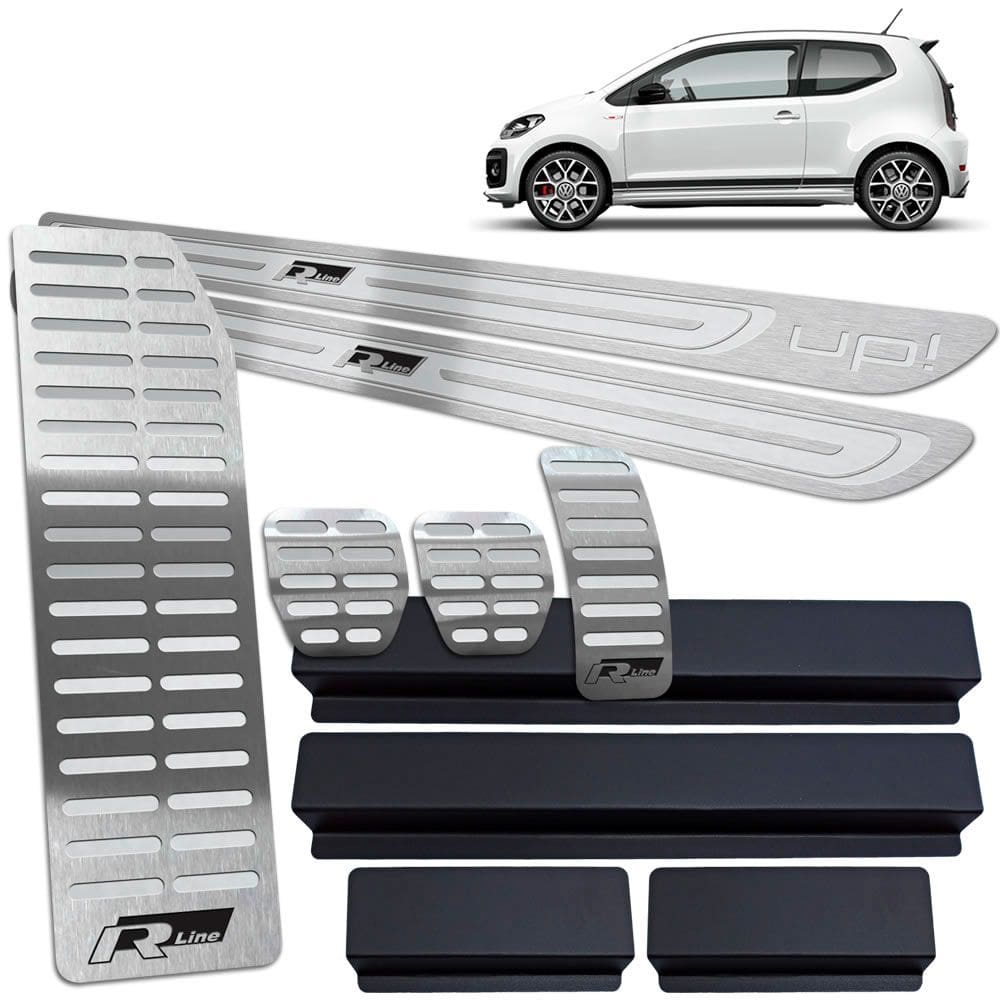 Descanso Pedaleira Manual Soleira Prata AR Up R-line 2 Porta