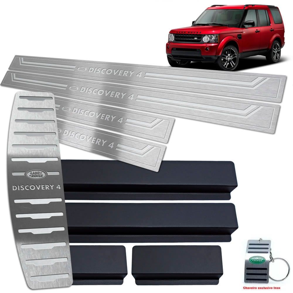 Soleira E Descanso Discovery 4 2009/2016 Prata Baixo Relevo