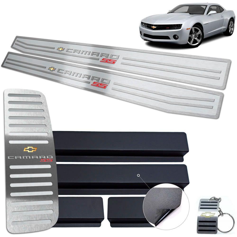 Soleiras Com Descanso Em Inox Chevrolet Camaro SS Prata