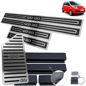 Soleiras Com Descanso Chery QQ 2015 A 2020 Preto Alto Relevo