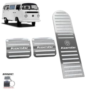 Pedaleiras Em Aço Inox Volkswagen Kombi 1975 A 2005 Prata
