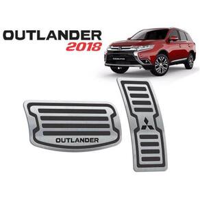 Pedaleiras Aço Inox Outlander 2018/2020 Automática Preto