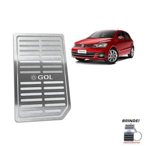 Descanso De Pé Em Aço Inox Gol G6 G7 2012 A 2020 Prata