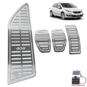 Pedaleira Com Descanso Peugeot 408 2011/2019 Manual Prata