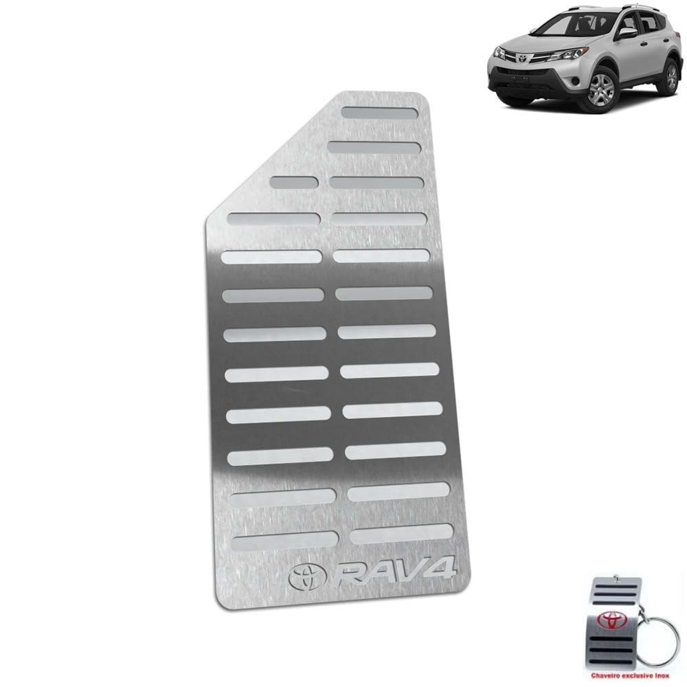 Descanso De Pé Em Aço Inox Rav4 2001 a 2012 Prata