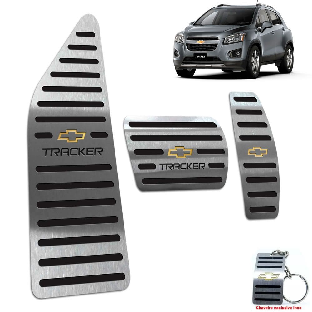 Pedaleira Com Descanso Chevrolet Tracker 2014 A 2019 Preto