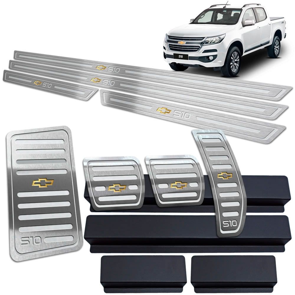 Descanso Soleira Pedaleira Manual Prata S10 2017 A 2020