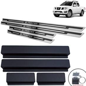 Soleira Nissan Frontier 2005/2017 Preto Alto Relevo + Vinil