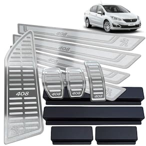 Soleira Pedaleira Descanso Peugeot 408 11/19 Manual Prata AR