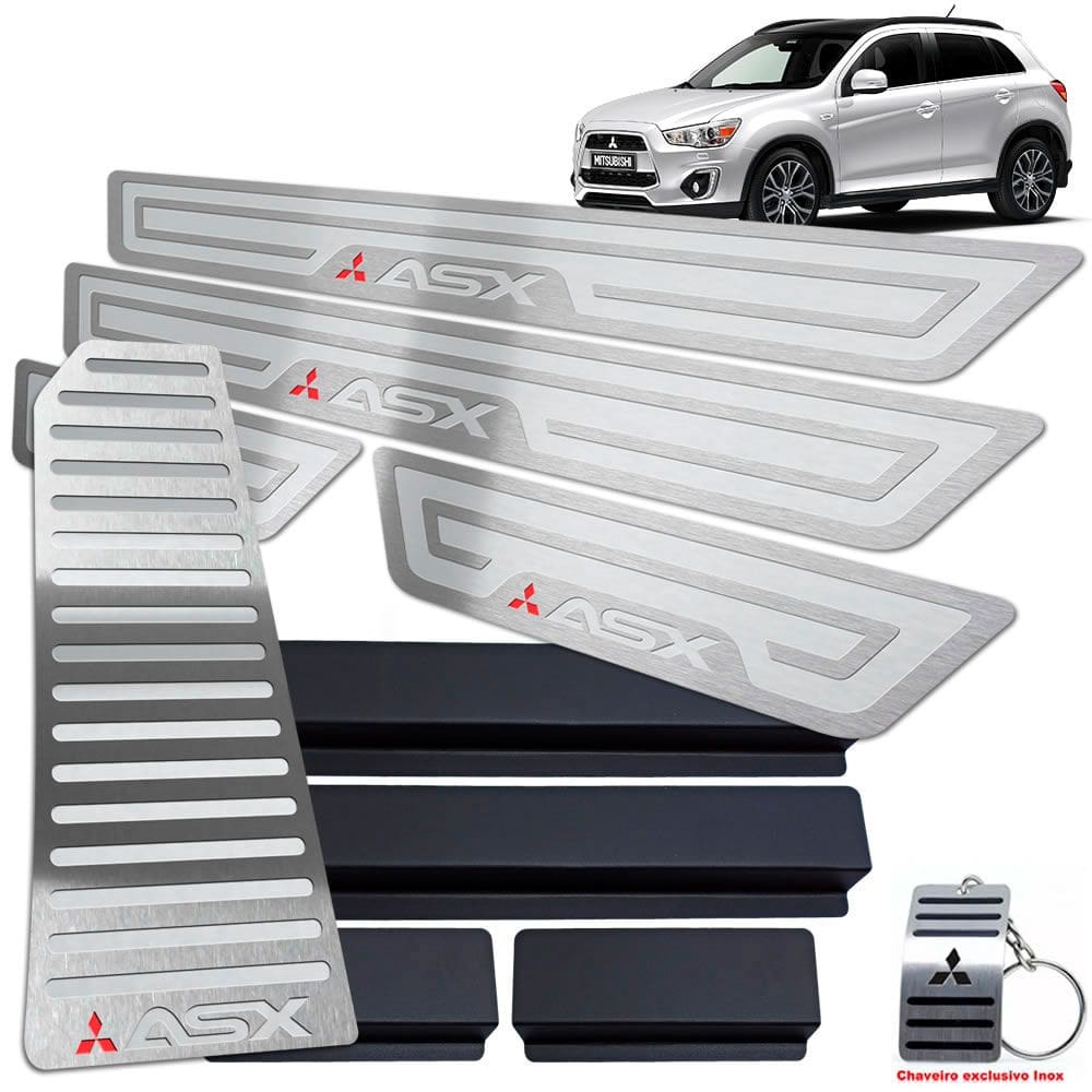 Soleira Com Descanso Asx 2011/2017 Prata Alto Relevo