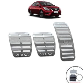 Pedaleiras Aço Inox Nissan Versa 2012/2014 Manual Prata