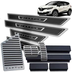 Soleira Pedaleira Descanso Vinil Captur 2017/2020 Preto AR