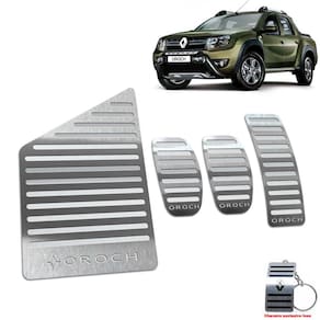 Pedaleira E Descanso Duster Oroch 2016/2021 Manual Prata