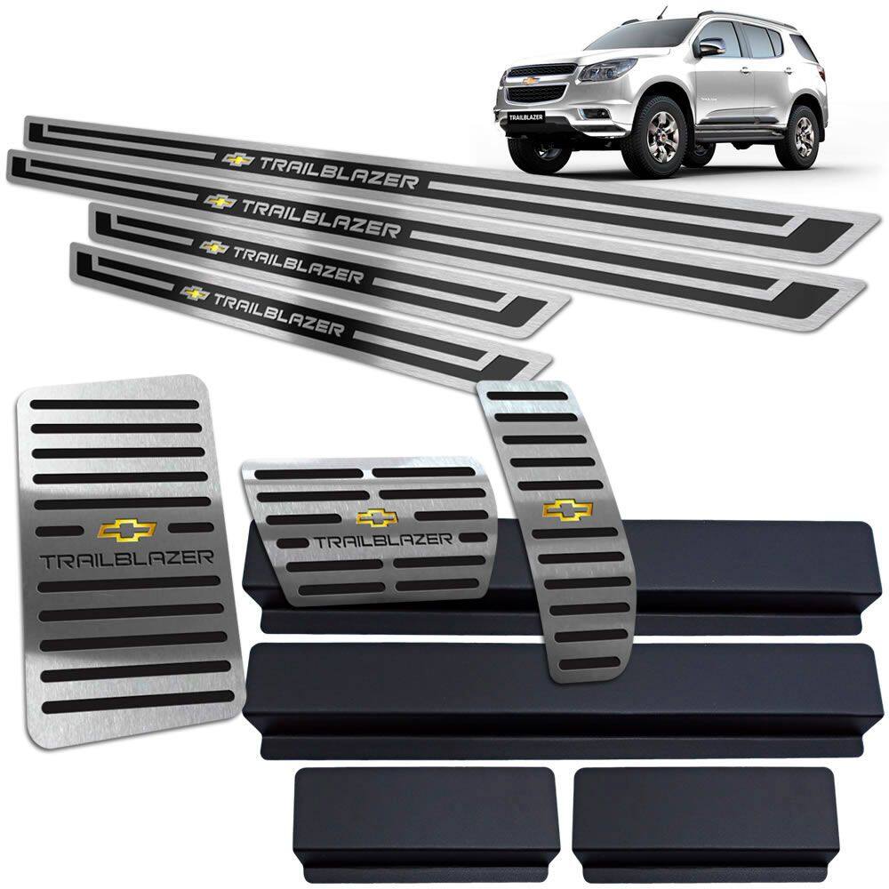 Descanso + Pedaleira + Soleira Chevrolet Trailblazer Preto