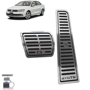 Pedaleira Automático Volkswagen Jetta Tsi Aço Inox Preto I
