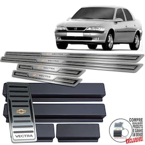 Soleira Com Descanso Vectra 1996 A 2005 Preto Alto Relevo