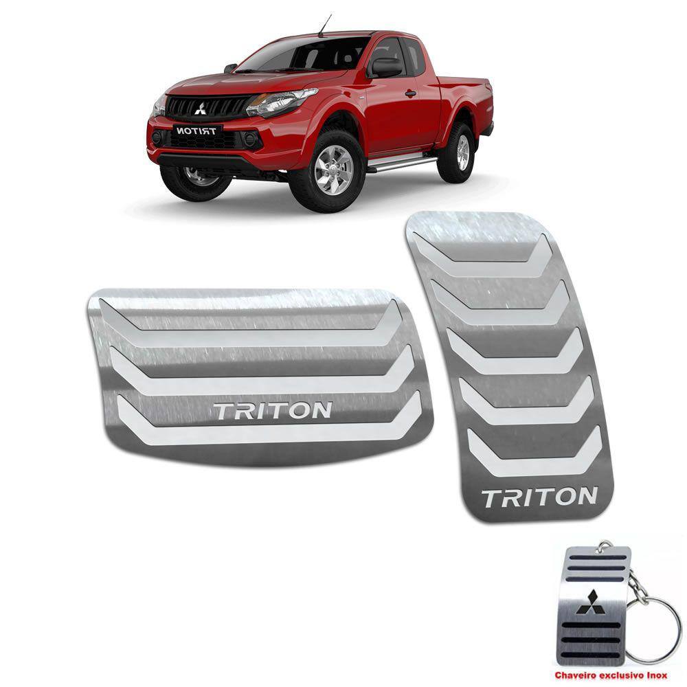 Pedaleiras Mitsubishi L200 Triton 2018/2020 Automático Prata