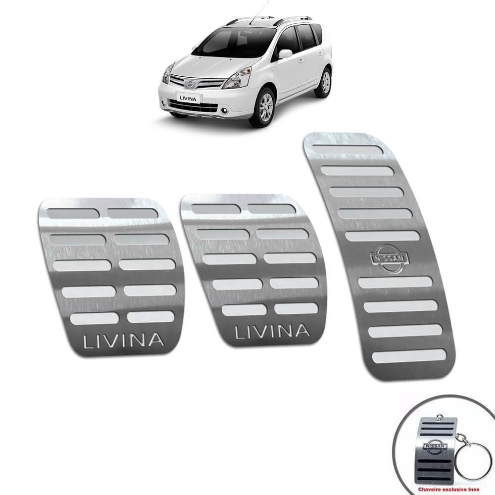 Pedaleiras Nissan Livina 2010/2014 Manual Prata