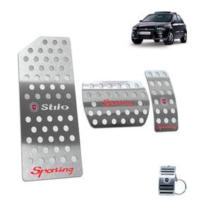 Pedaleira + Descanso Stilo Sporting 2007 A 2011 Auto Prata