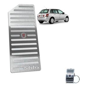 Descanso De Pé Em Aço Inox Fiat Stilo 2003 A 2011 Prata