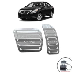 Pedaleiras Aço Inox Nissan Versa 2015/2020 Automática Prata