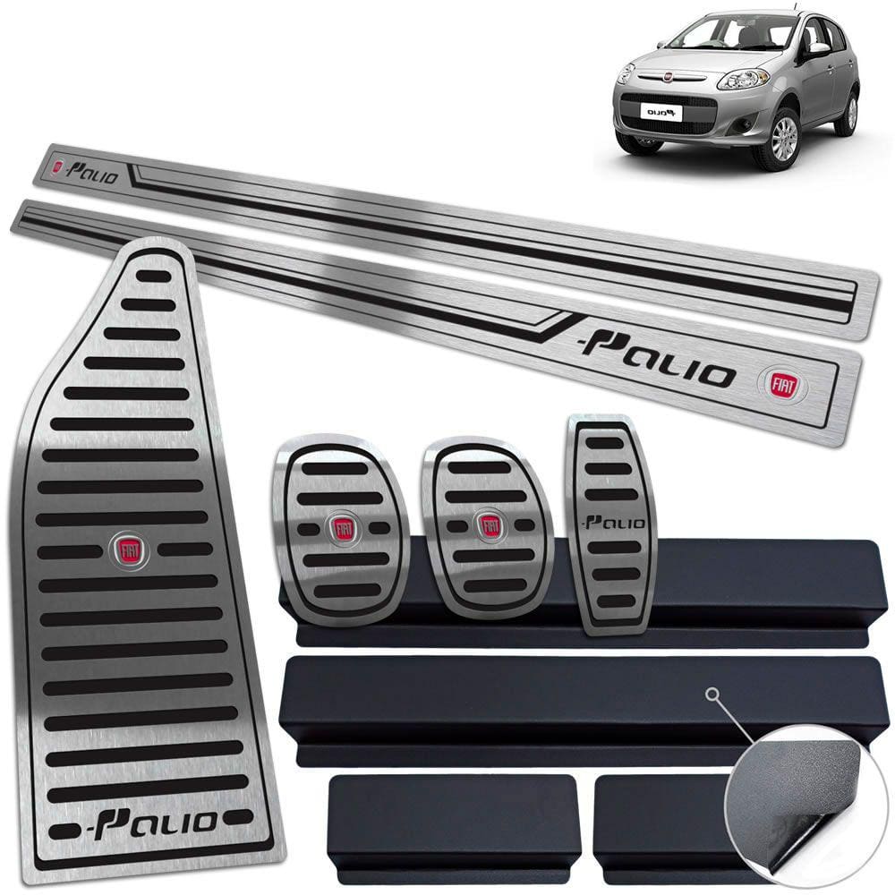 Soleira Pedaleira Manual Descanso Fiat Palio 2012 2017 Preto