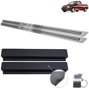 Soleira De Porta Preto Baixo Relevo Chevrolet Pick-Up Corsa