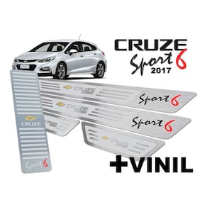 Descanso Soleira Cruze Sport6 2017 A 2020 Prata Alto Relevo