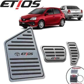 Pedaleiras + Descanso Toyota Etios 13 A 19 Automático Preto