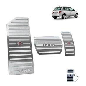 Pedaleira + Descanso Fiat Stilo 2003 A 2011 Automático Prata