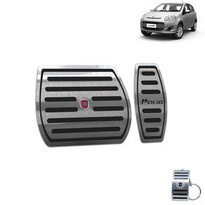 Pedaleira Automático Aço Inox Fiat Palio 2012 A 2017 Preto