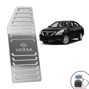 Descanso De Pé Aço Inox Nissan Versa 2015/2020 Prata